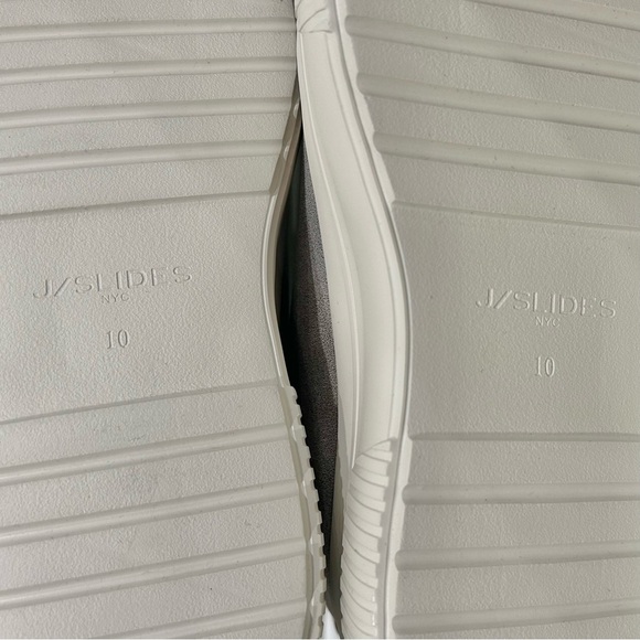 NIB J/SLIDES NYC West Bronze Leather Sneaker Shoes White Platform Soles Size 10M - Picture 6 of 13